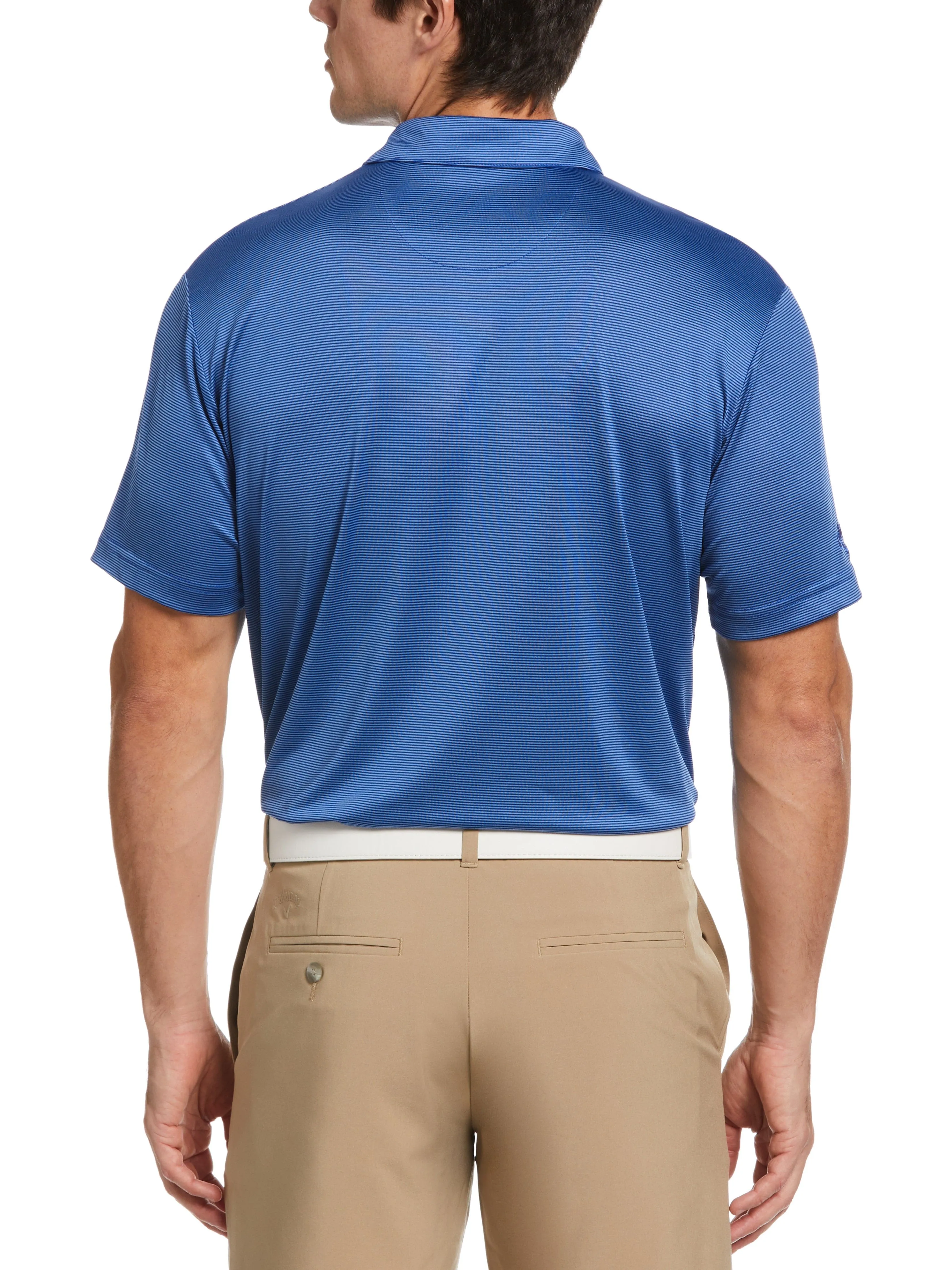 Mens Fine Line Stripe Polo