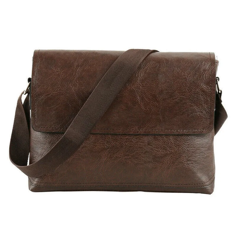 Men's Leather Business Bag – Multifunctional PU Crossbody Shoulder Bag | Casual Vintage Handbag Gift for Men