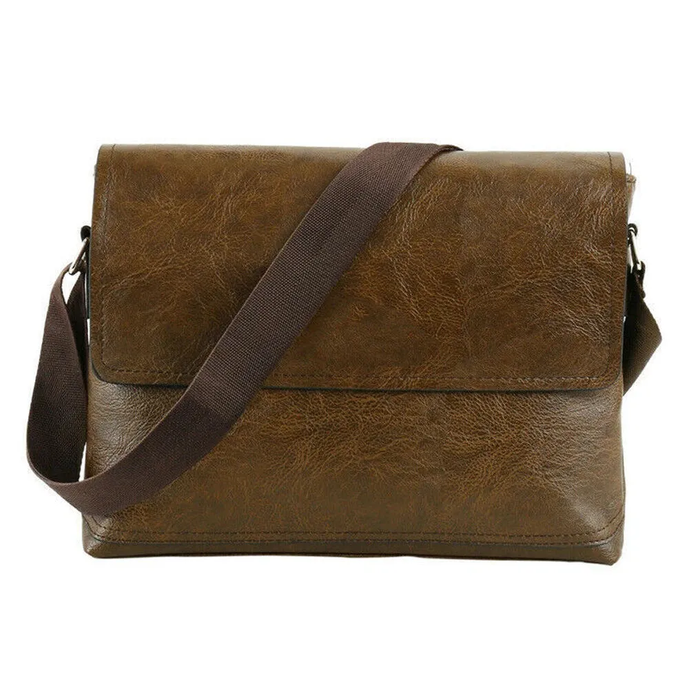 Men's Leather Business Bag – Multifunctional PU Crossbody Shoulder Bag | Casual Vintage Handbag Gift for Men