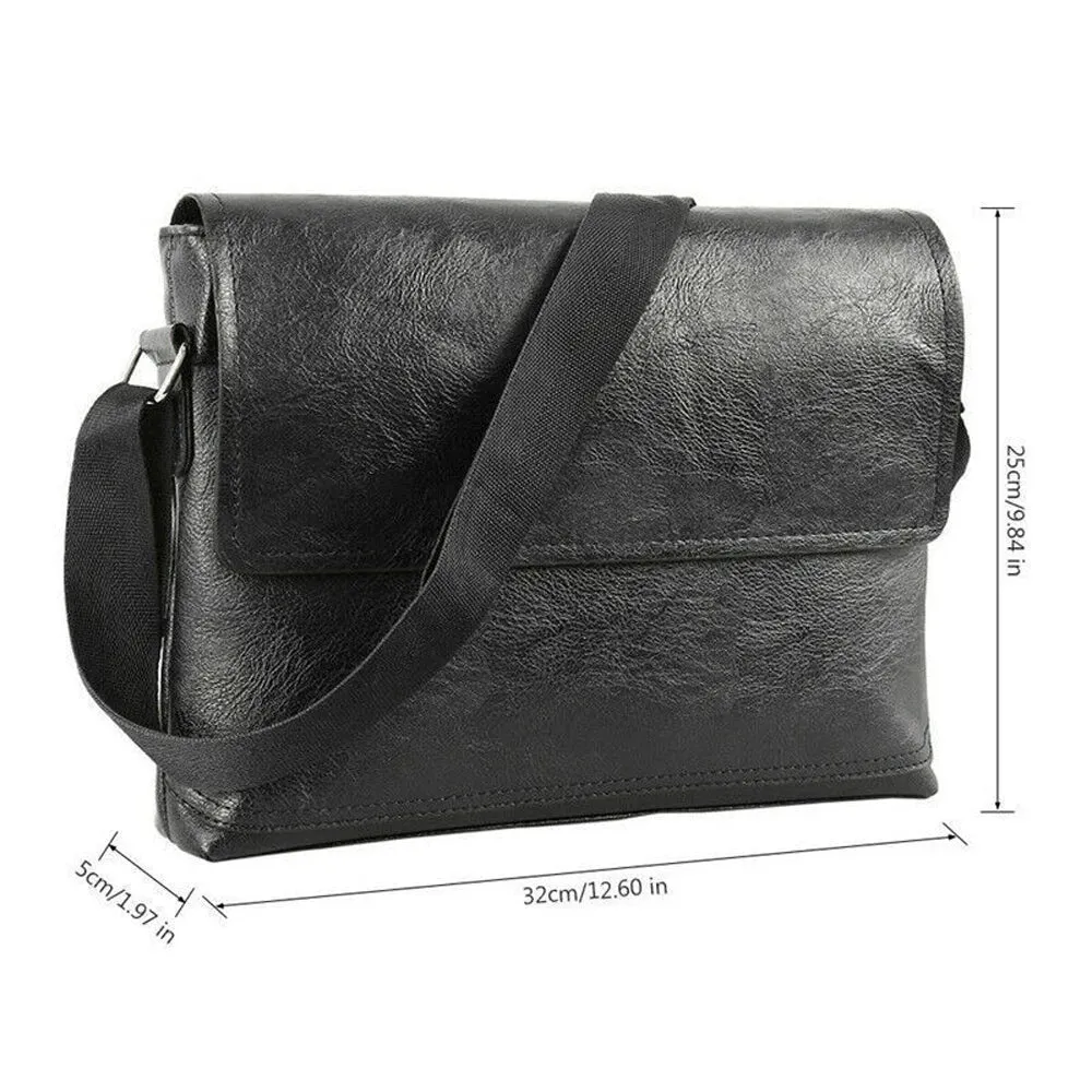Men's Leather Business Bag – Multifunctional PU Crossbody Shoulder Bag | Casual Vintage Handbag Gift for Men