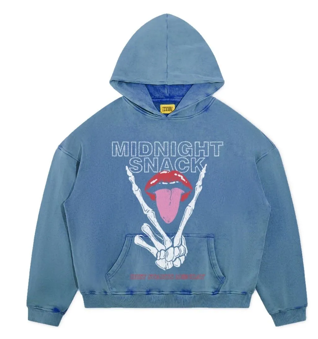 Midnight Snack Hoodie - Washed Blue
