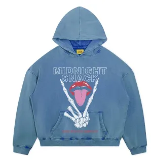 Midnight Snack Hoodie - Washed Blue
