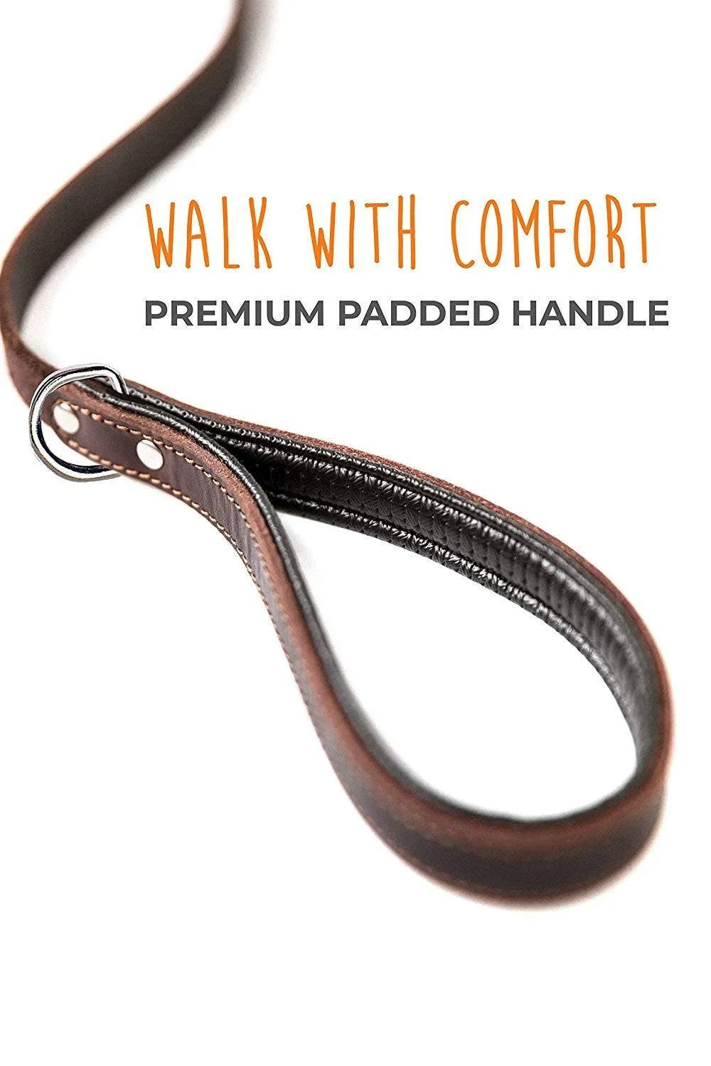 Mighty Paw - Leather Leash 6 ft.