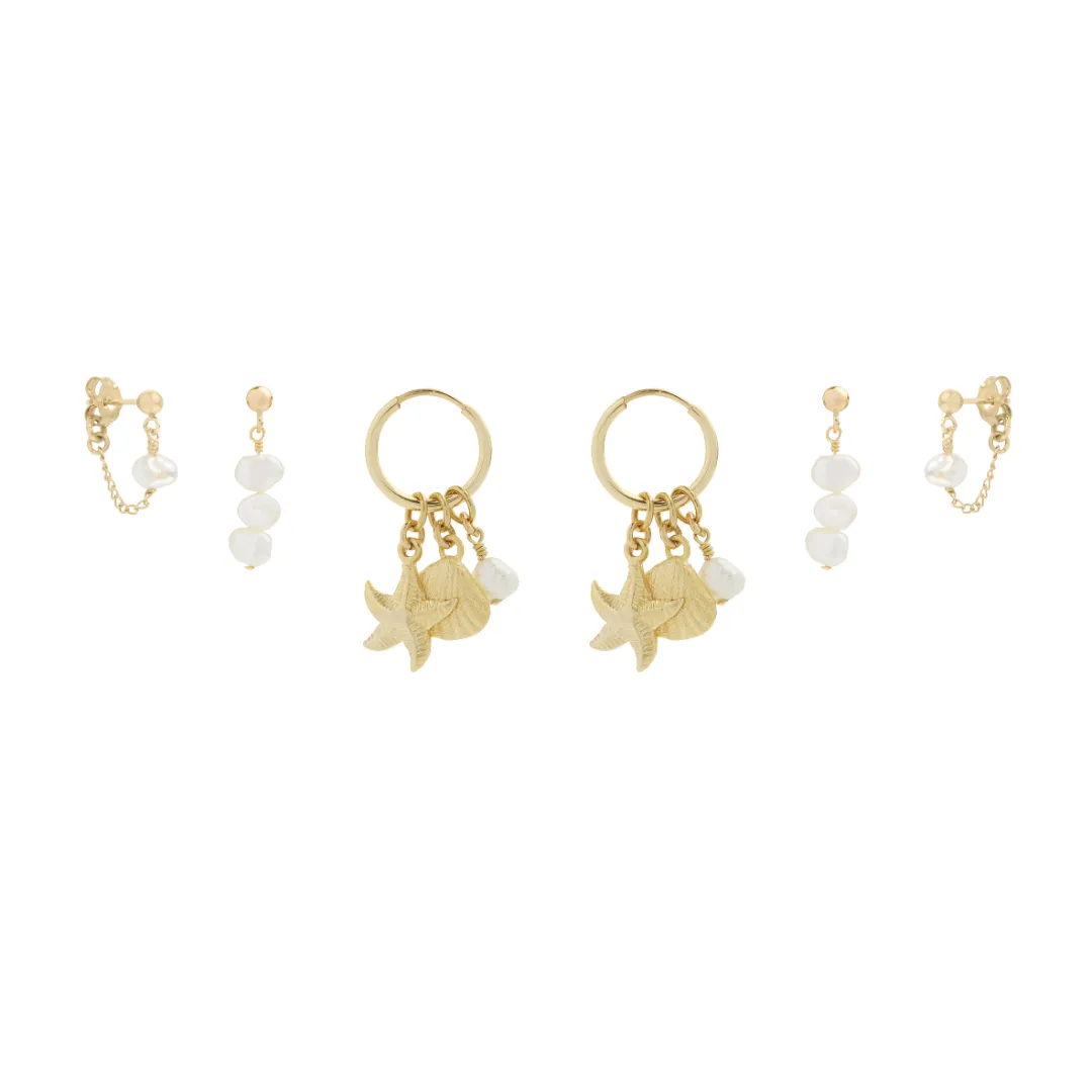 Milos Earring Bundle - Gold