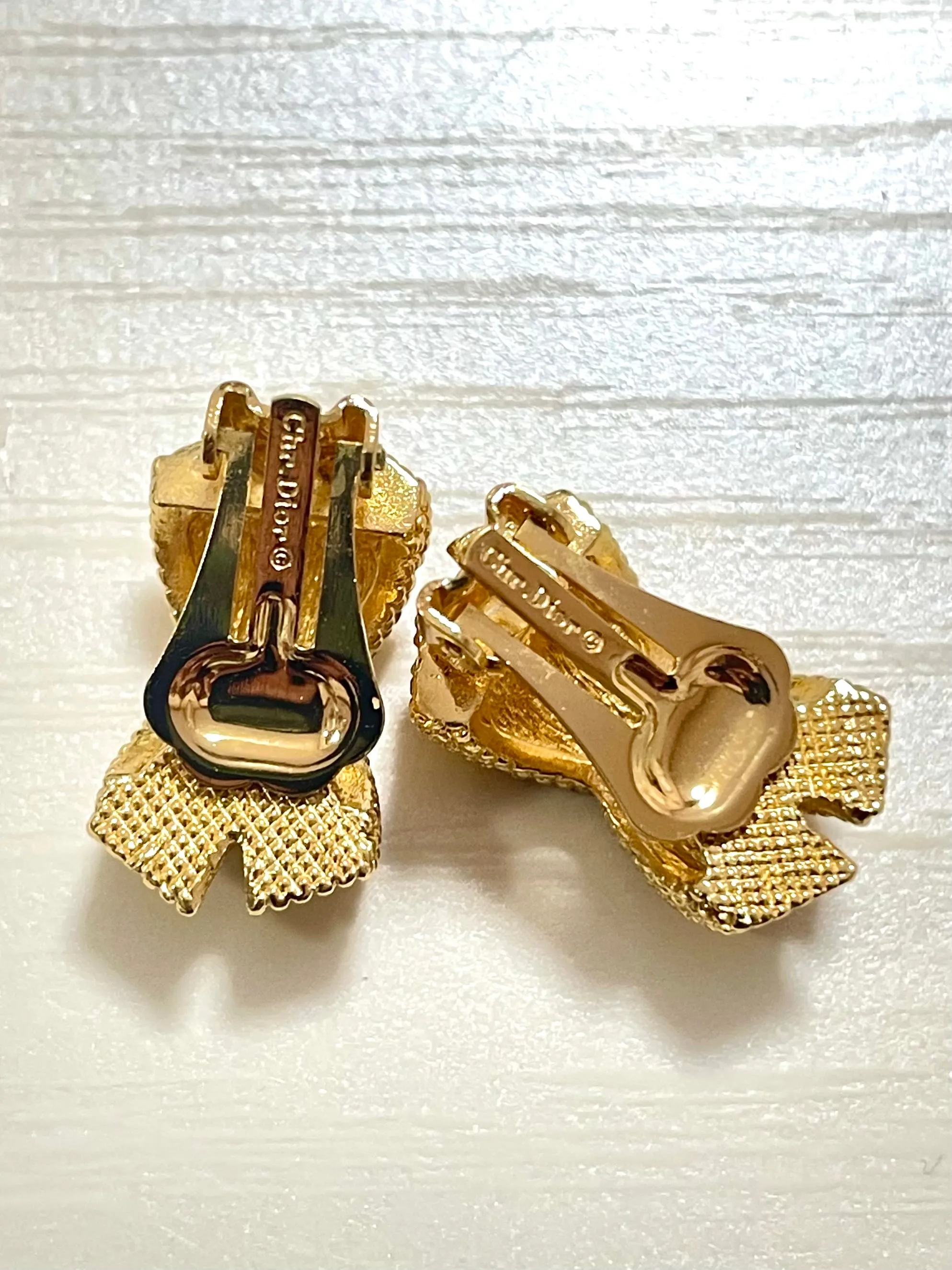 MINT. Vintage Christian Dior golden cross earrings.  Great gift idea. Classic jewelry. 070218ys1