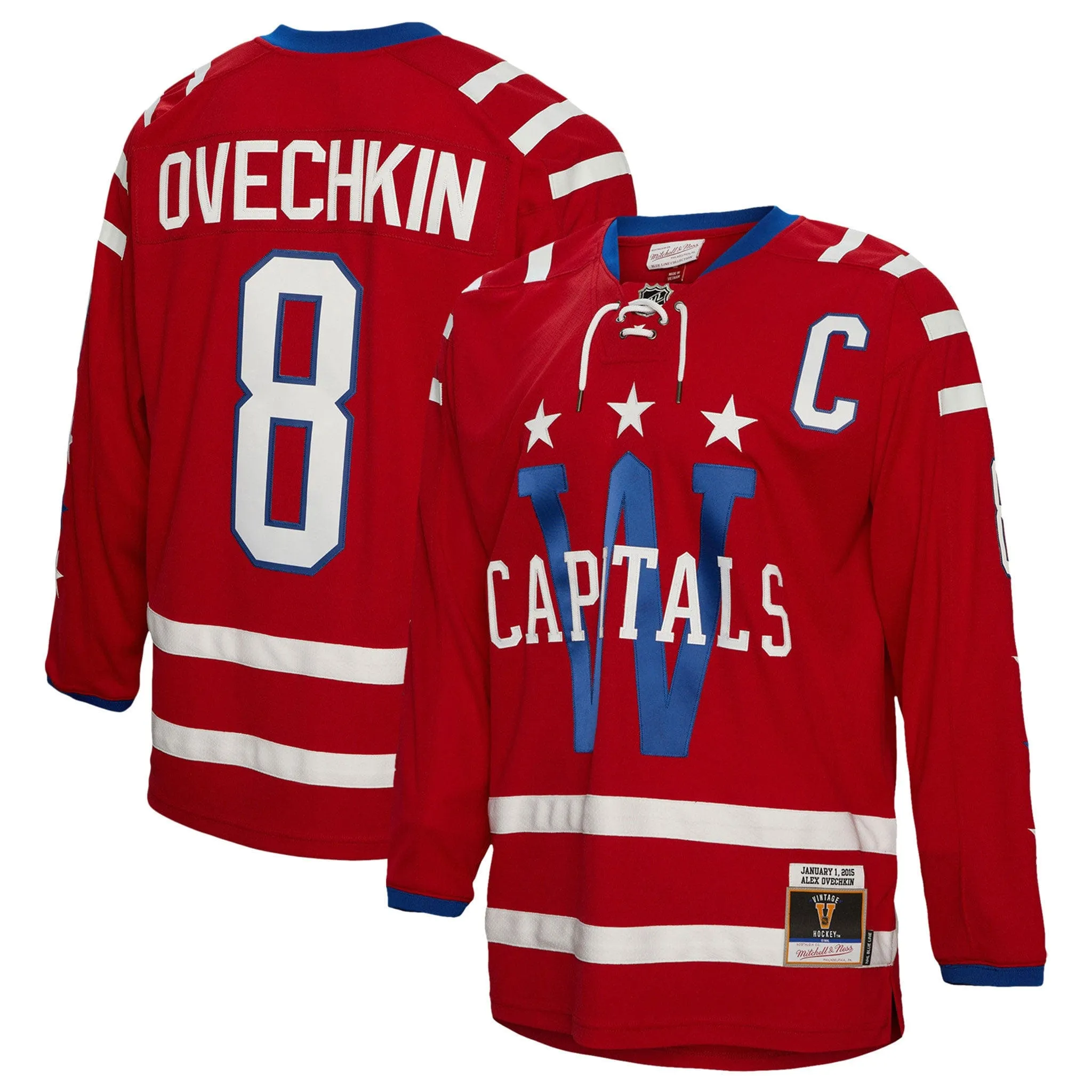 Mitchell & Ness Blue Line Vintage Senior Jersey - Washington Capitals Alex Ovechkin