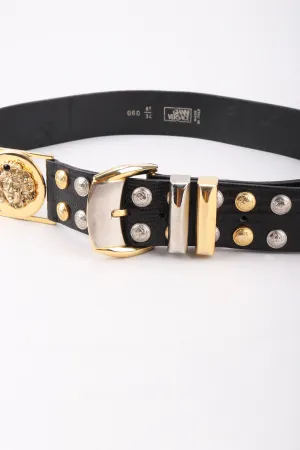 Mixed Metal Studded Medusa Belt