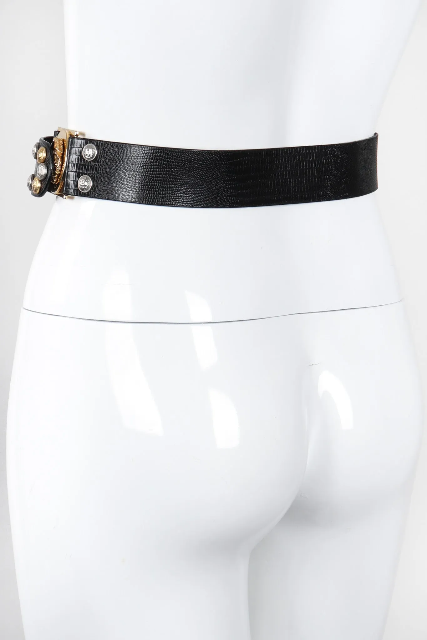 Mixed Metal Studded Medusa Belt