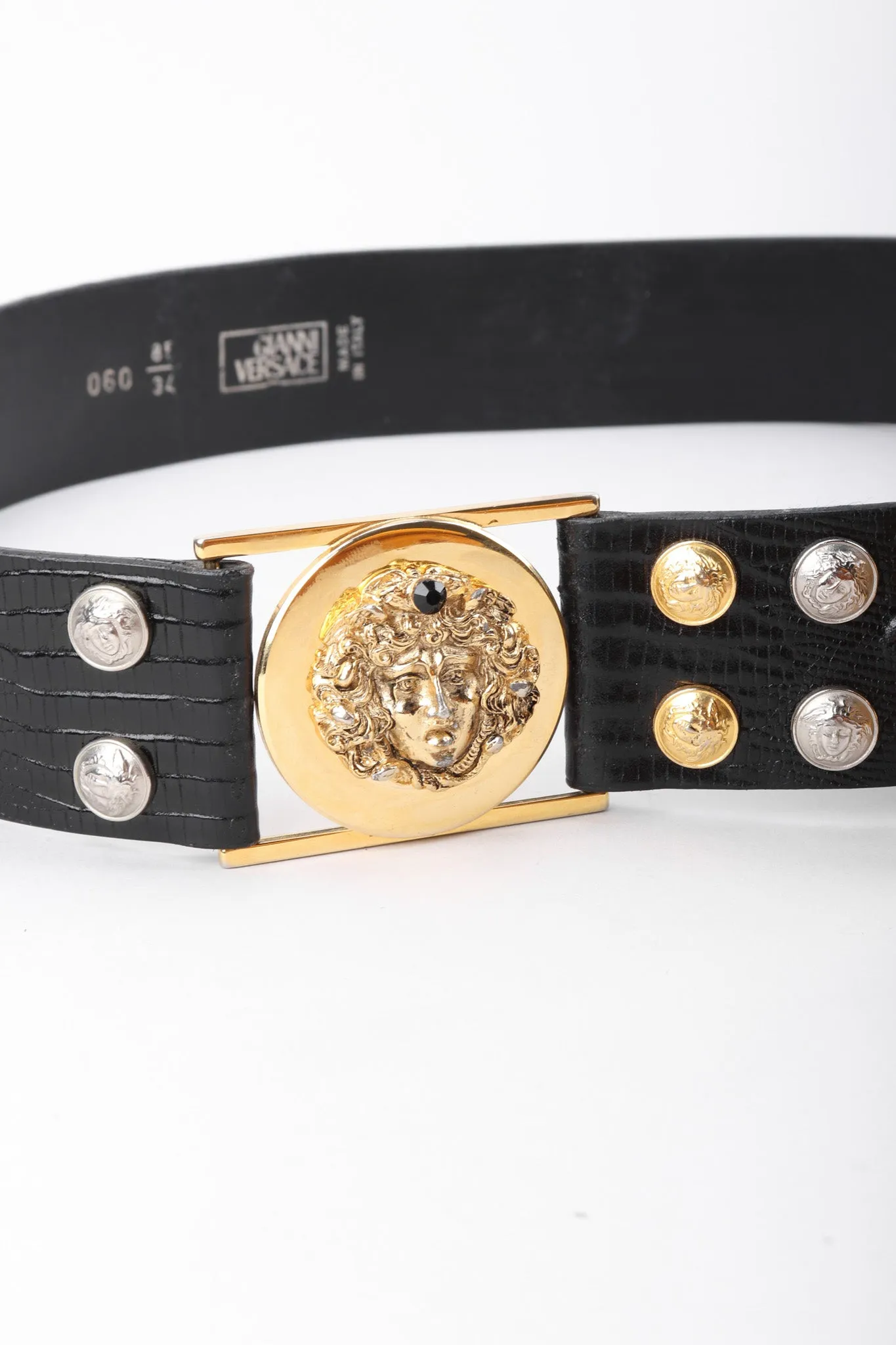 Mixed Metal Studded Medusa Belt