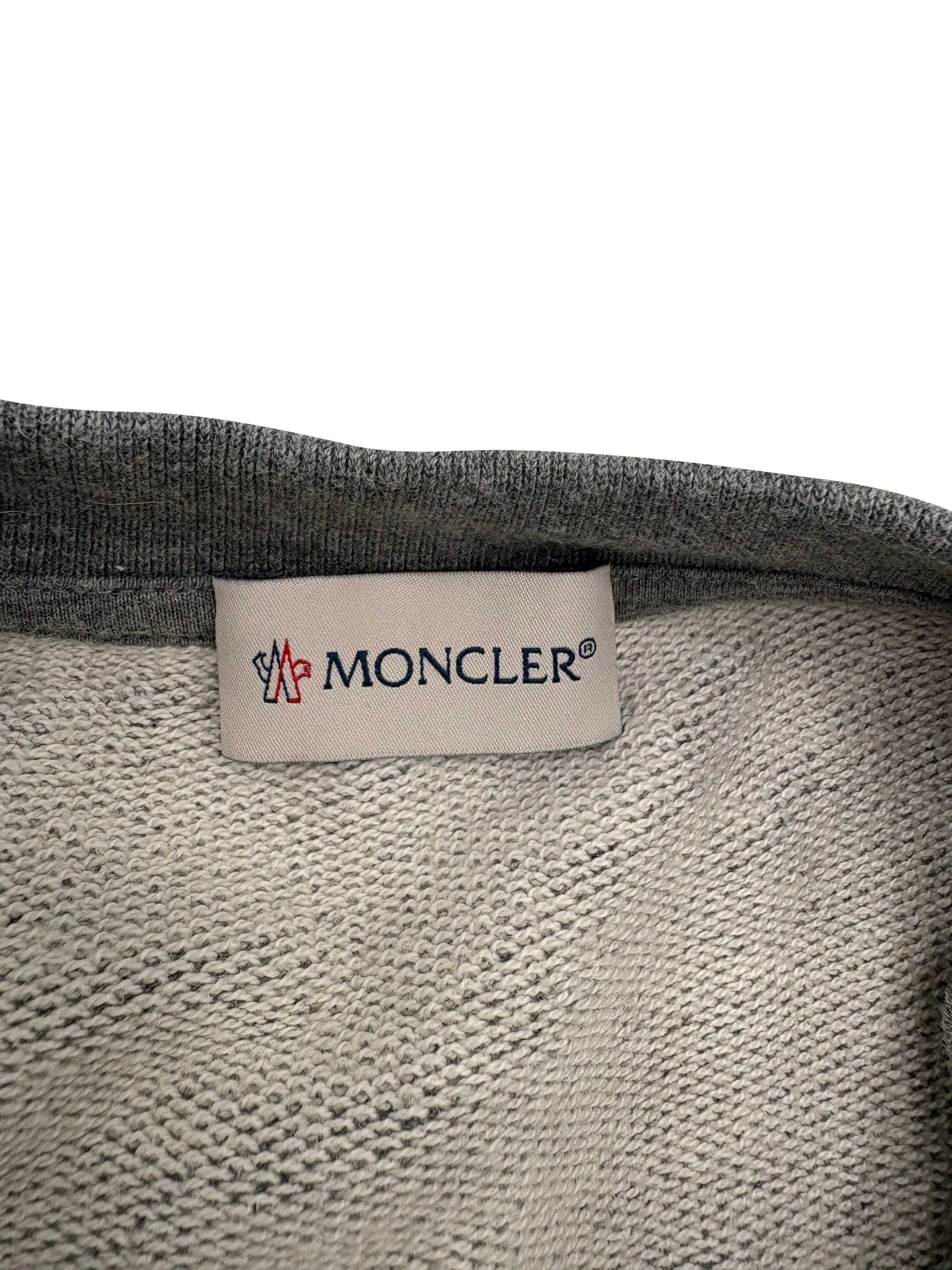 Moncler Embroidered Logo Sweatshirt - Grey