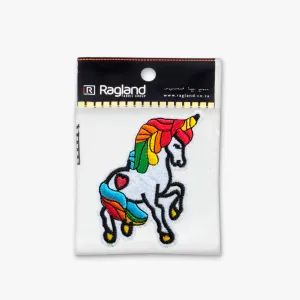 Motif Iron On Badge - UNICORN WHITE