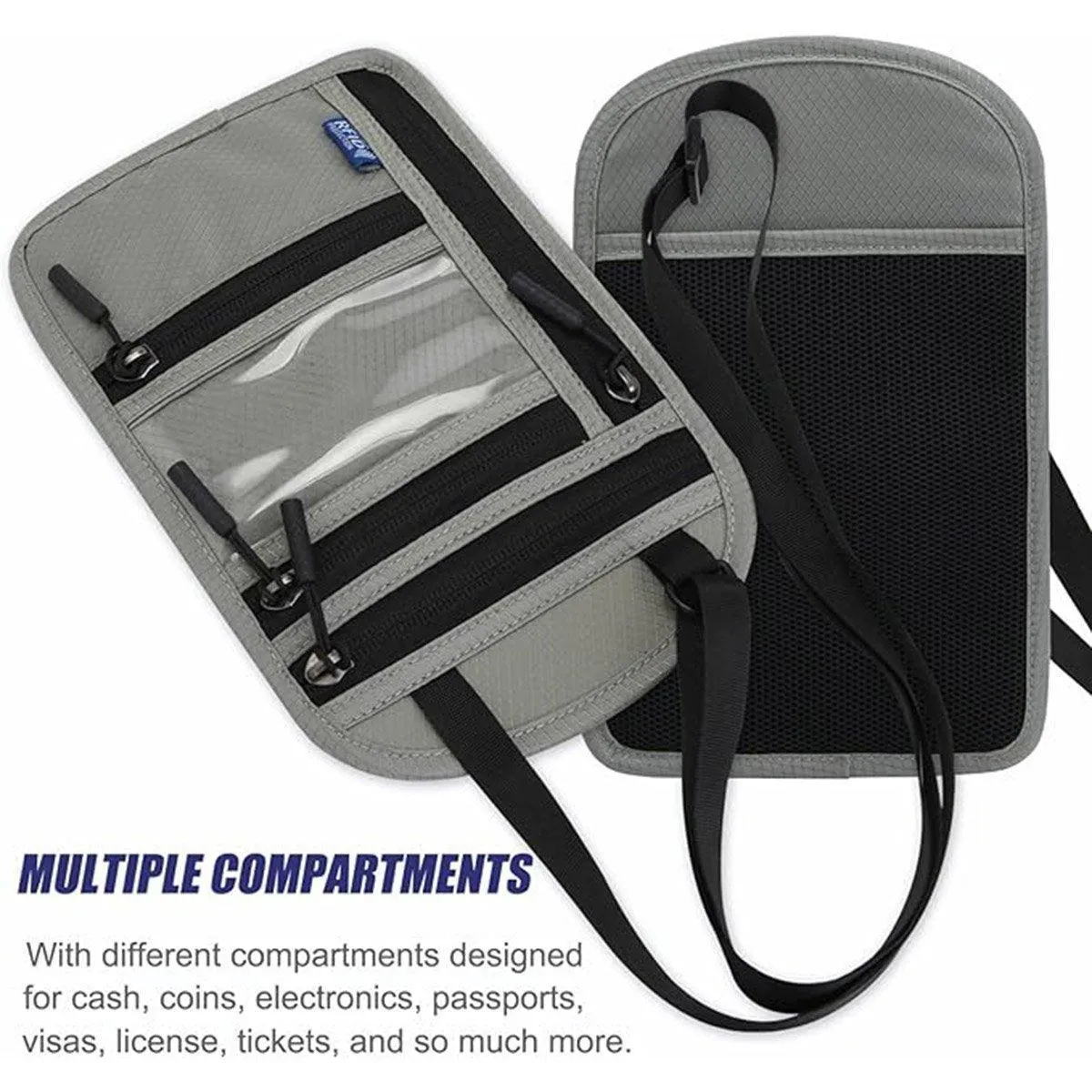 Multi-Functional Travel Passport Document Bag Protective Case Cover Holder
