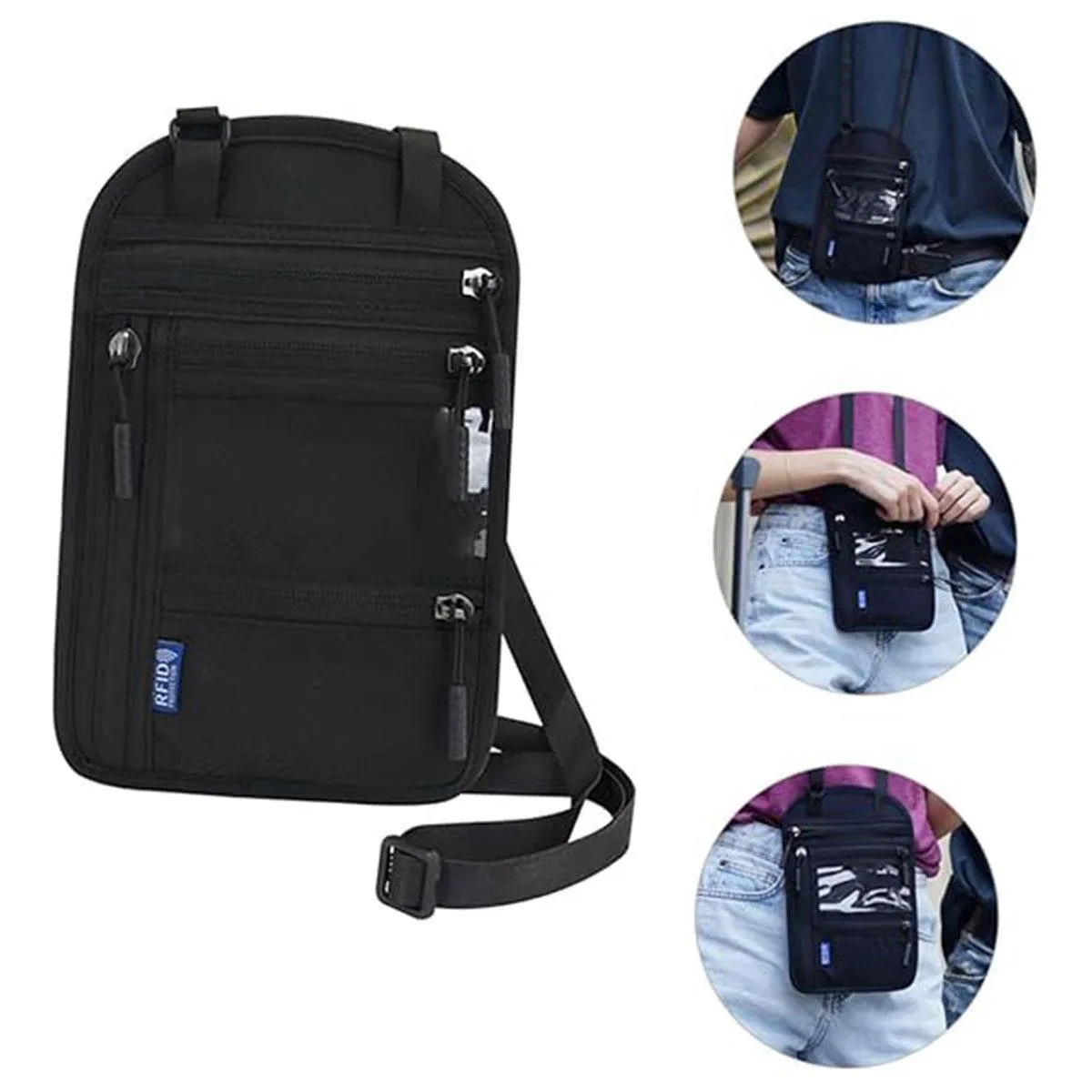 Multi-Functional Travel Passport Document Bag Protective Case Cover Holder