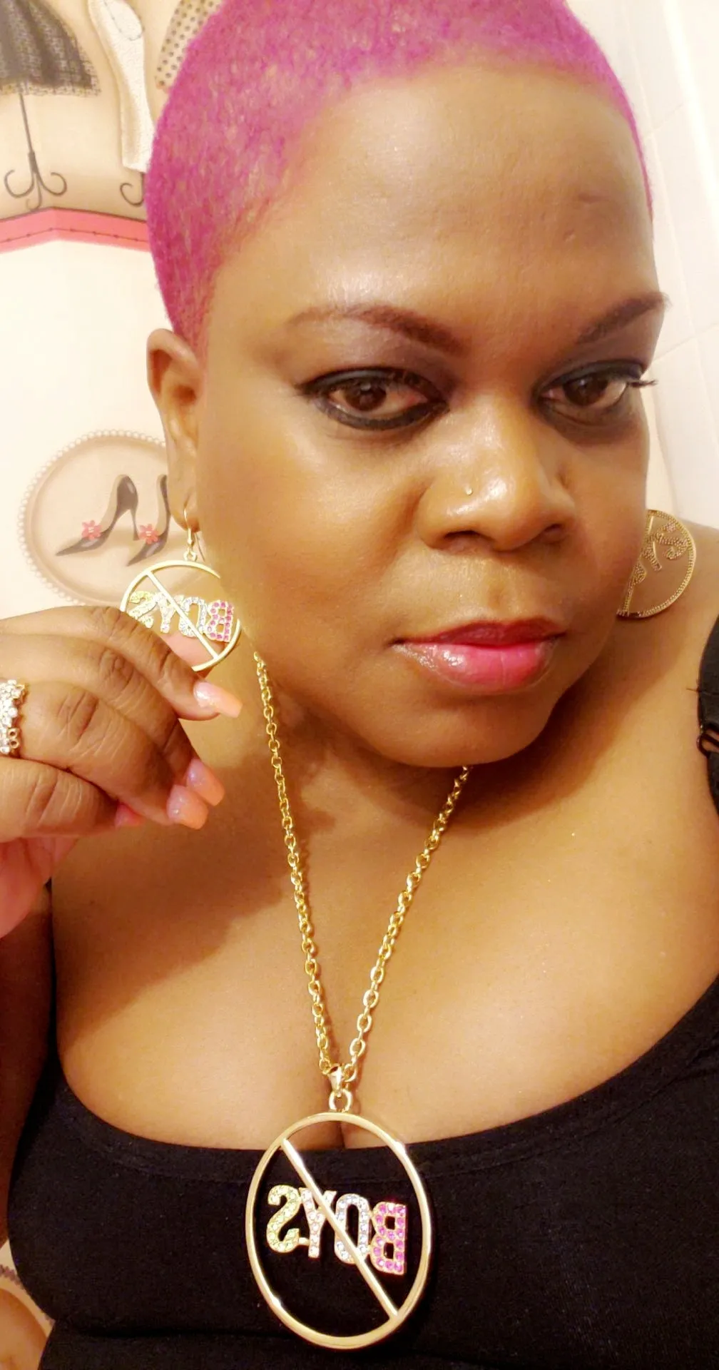 My Boys Lollipop Cut Out Fashion Studded Earrings