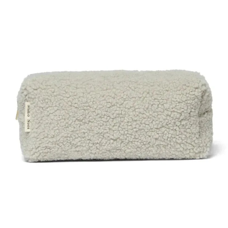 Nappy, Wipes & Essentials Mama Pouch (Light Grey Teddy)
