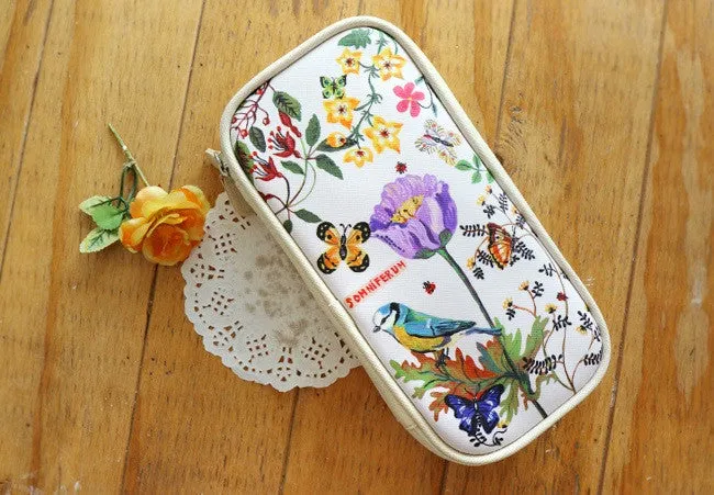 Nathalie Lete Double Sided Pouch - Blue Bird
