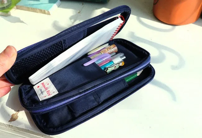 Nathalie Lete Double Sided Pouch - Blue Bird