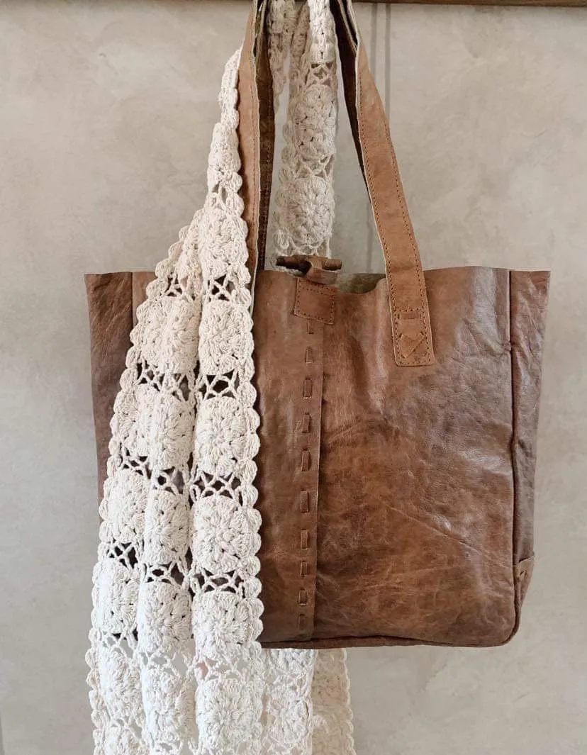 NEPAL TOTE BAG: TAN