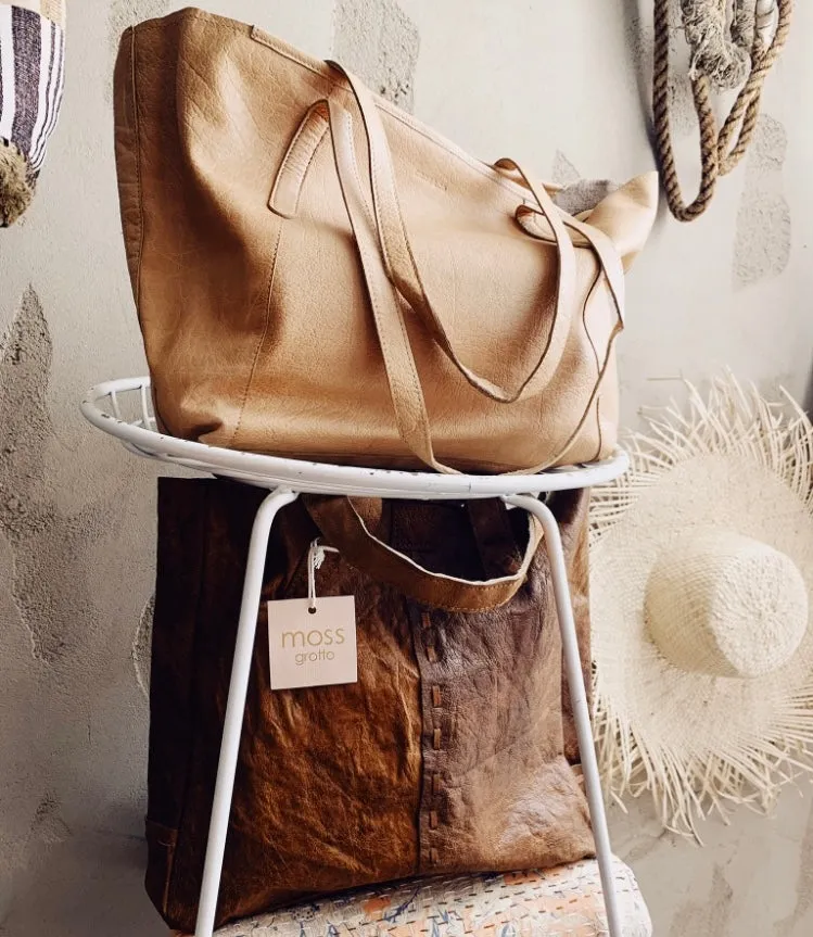 NEPAL TOTE BAG: TAN
