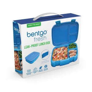 New Bentgo Fresh Lunch Box - Blue! Each compartment is portioned perfectly to feed the appetite of both older children and adults! Retails $40 