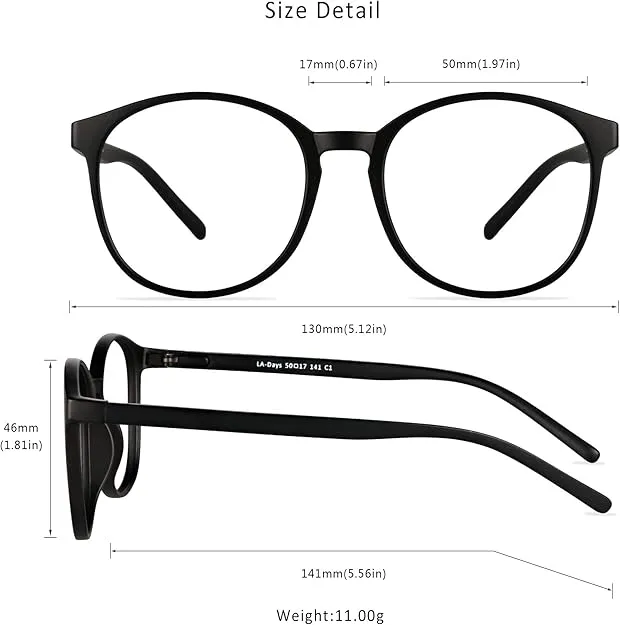 NEW LifeArt Blue Light Blocking Glasses, Computer Reading Glasses, TV Gaming Glasses for Women/Men, Anti Glare, Anti Eyestrain, Black