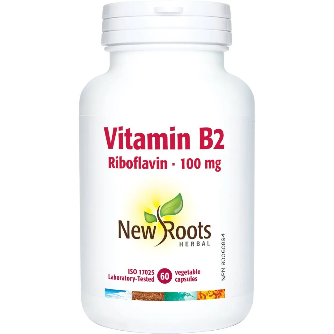 New Roots Vitamin B2 Riboflavin 60 Veg Capsules