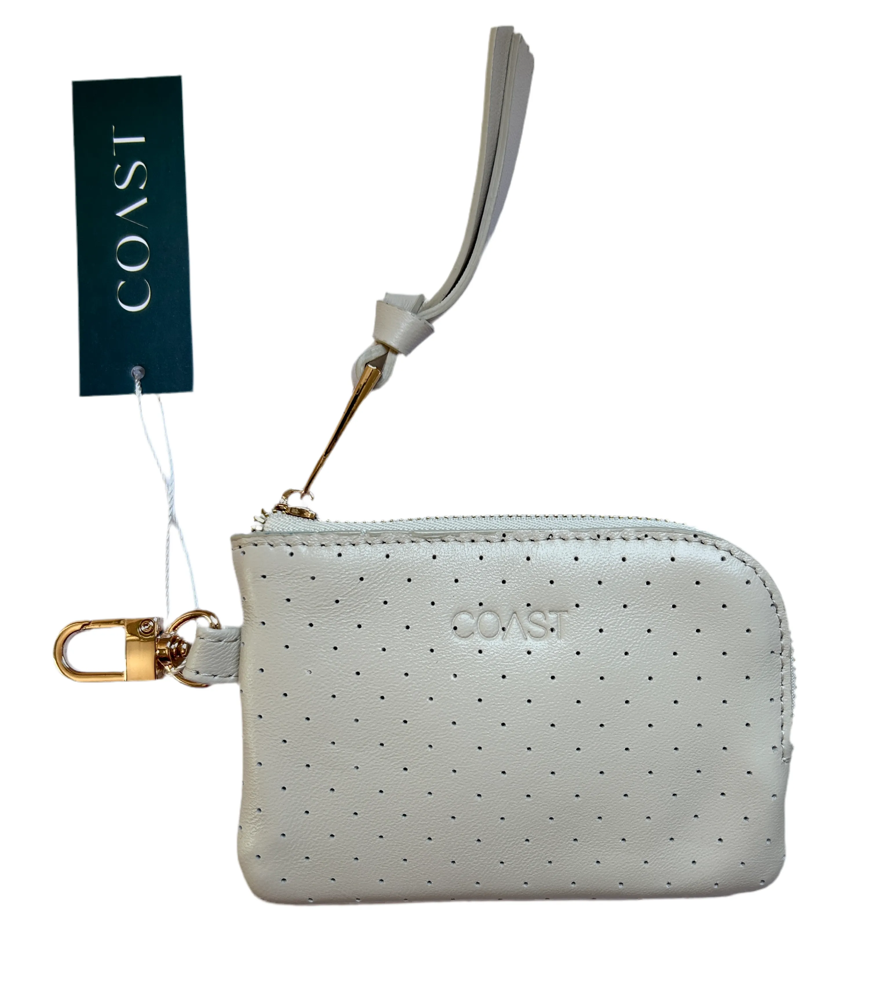 Newport Leather Zip Around Wallet: Ivory