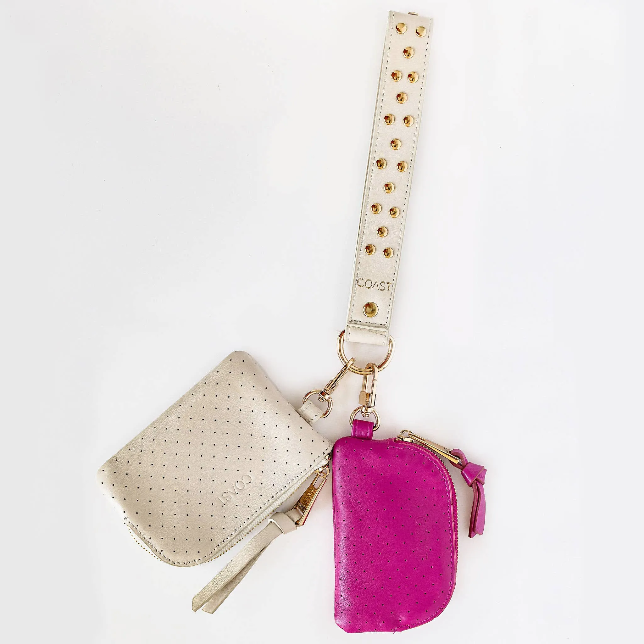 Newport Leather Zip Around Wallet: Ivory