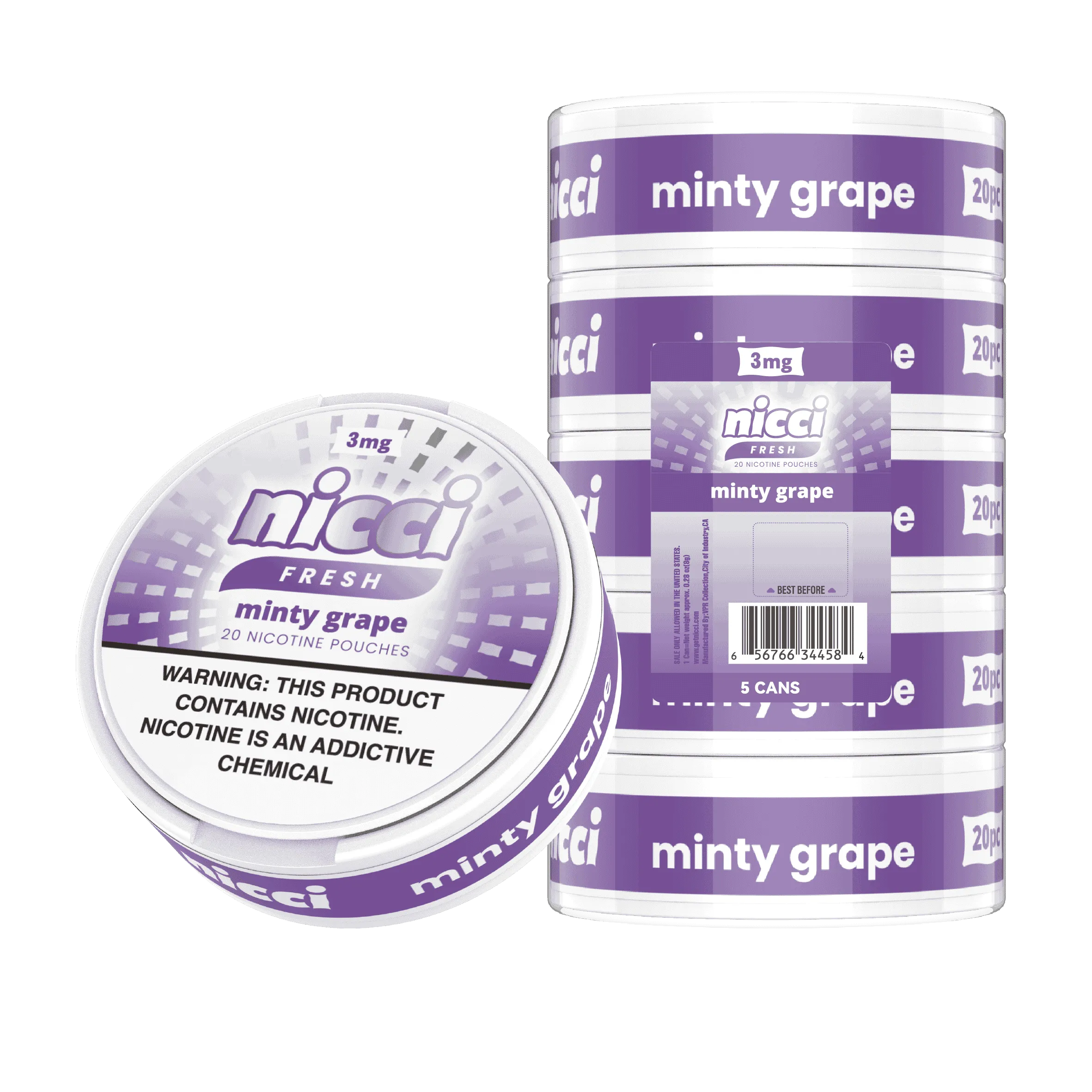 Nicci Fresh - Minty Grape (5/pack)