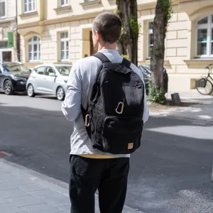 NORTHWOODS Deluxe Organic Hemp Backpack With Luggage Handle Pocket Sleeve (17x11x6)