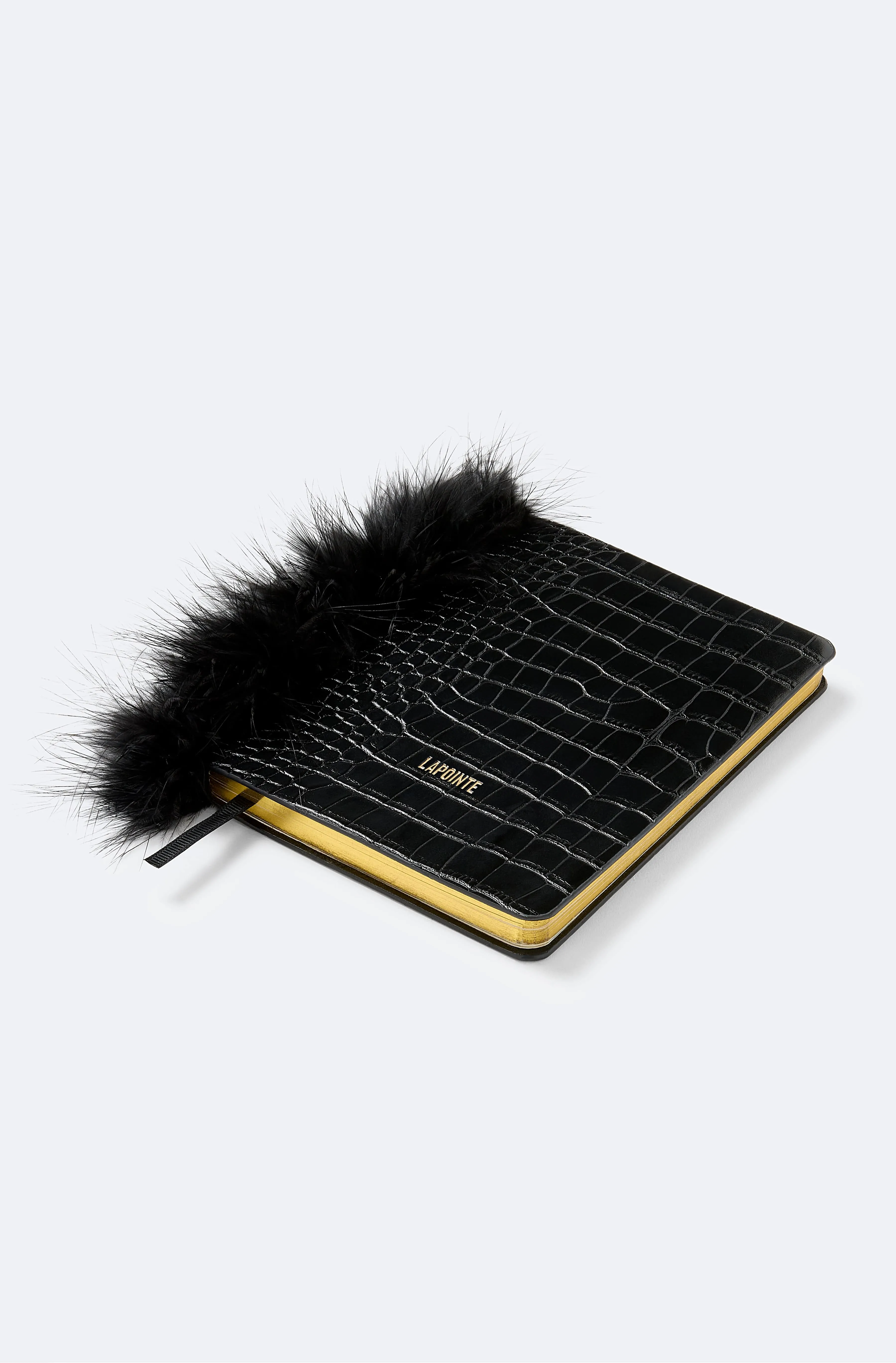Notebook with Marabou Feathers