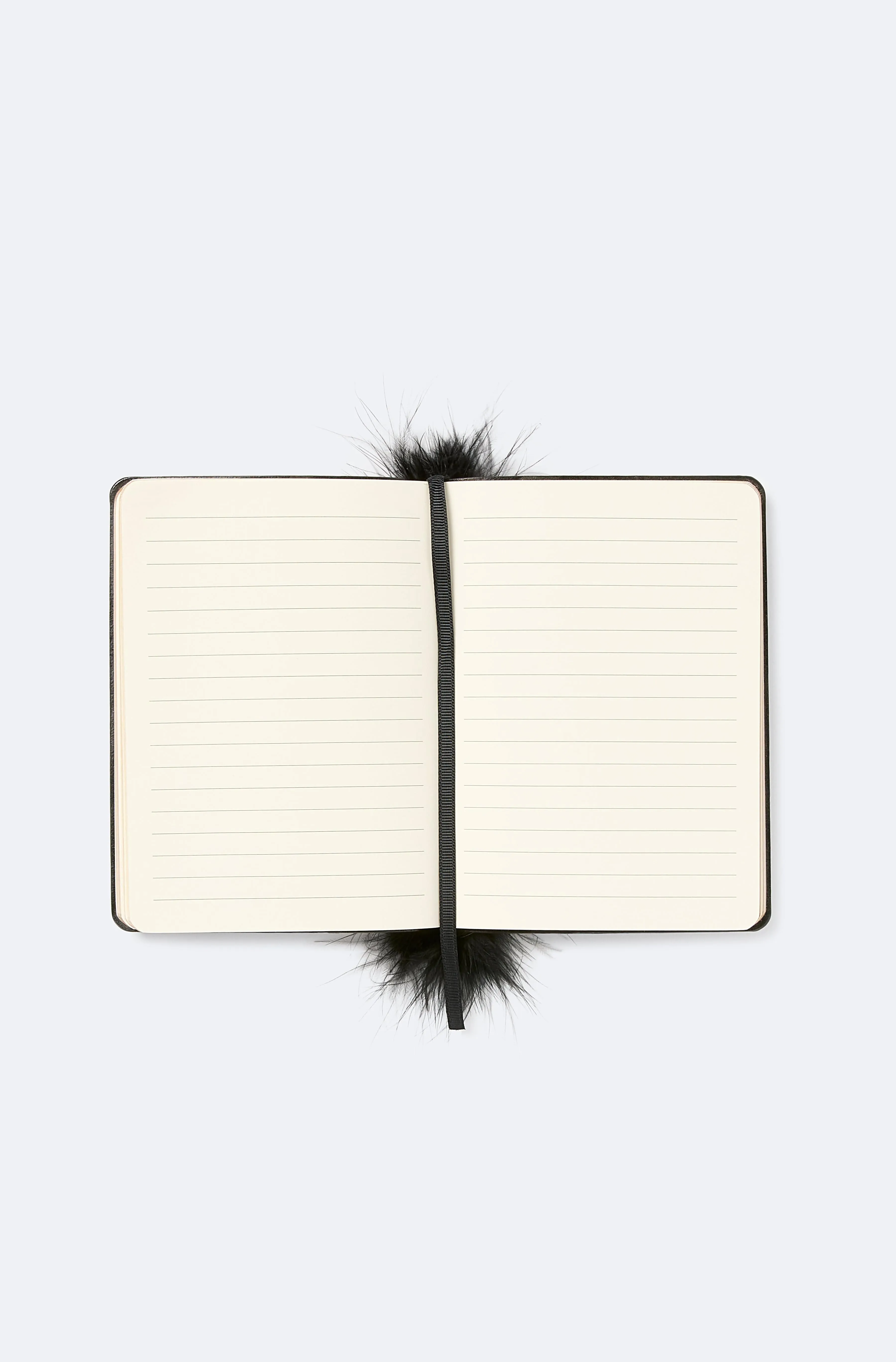 Notebook with Marabou Feathers