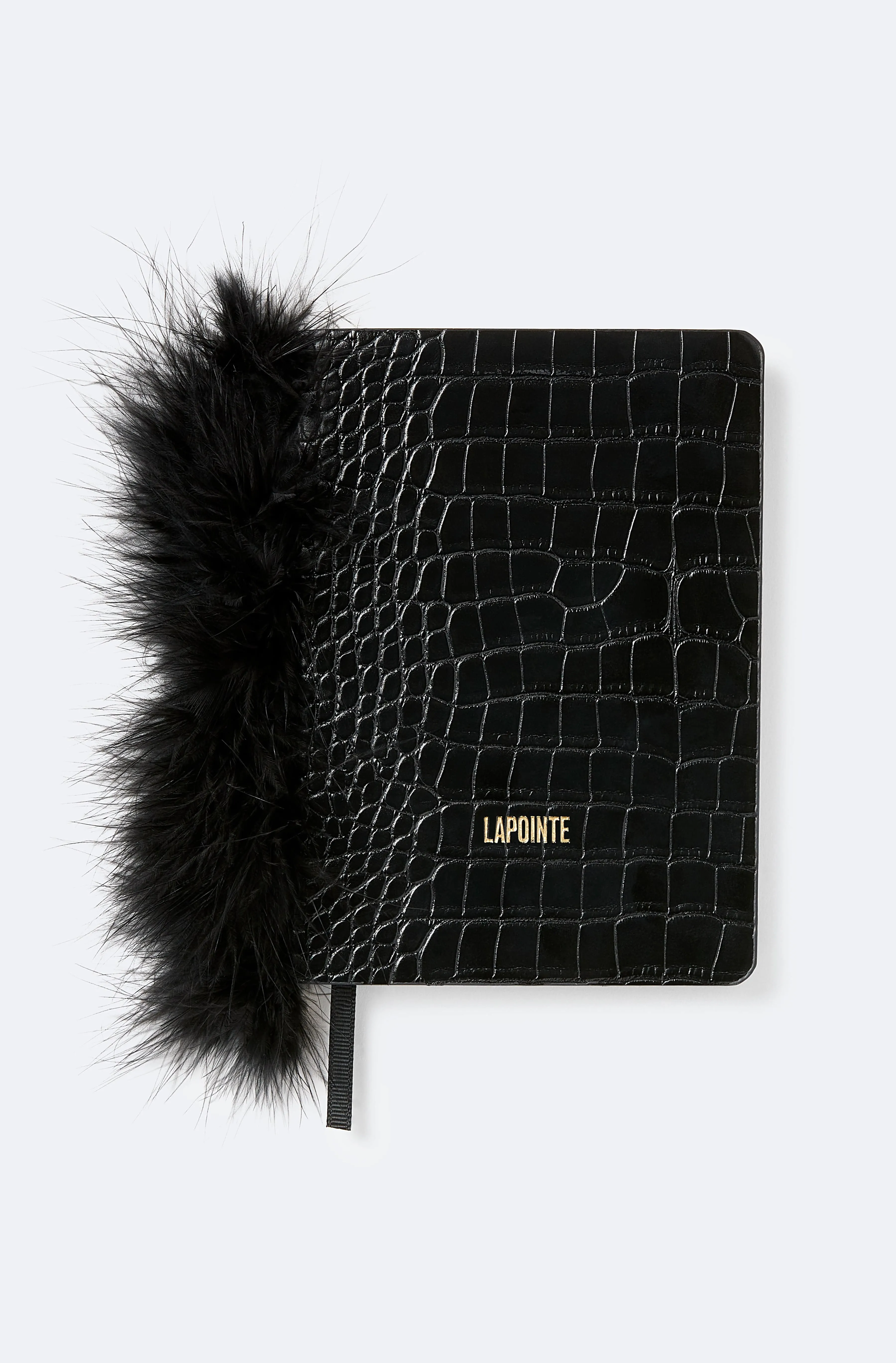 Notebook with Marabou Feathers