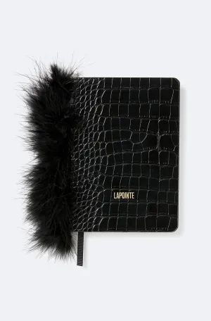 Notebook with Marabou Feathers