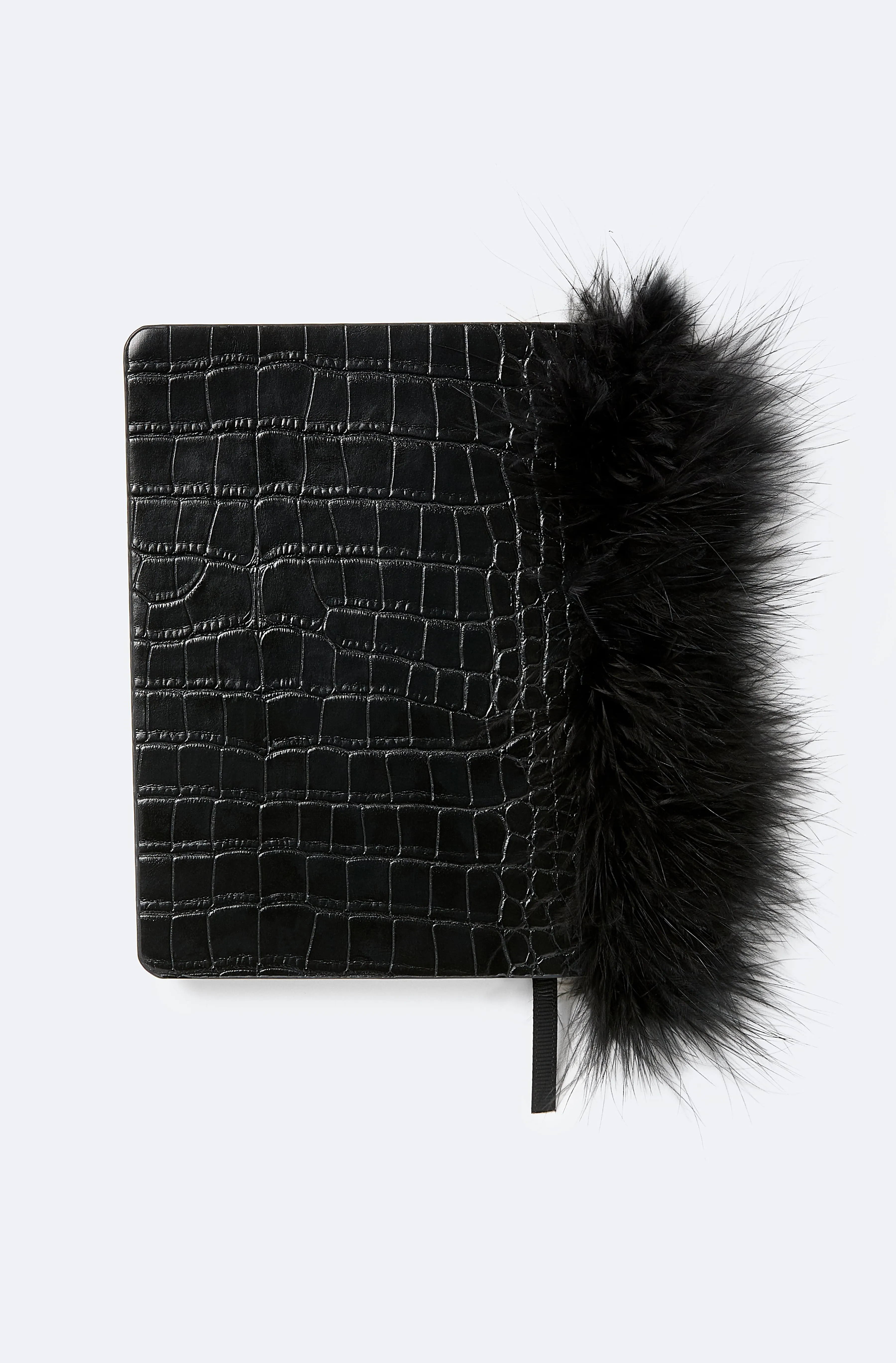 Notebook with Marabou Feathers