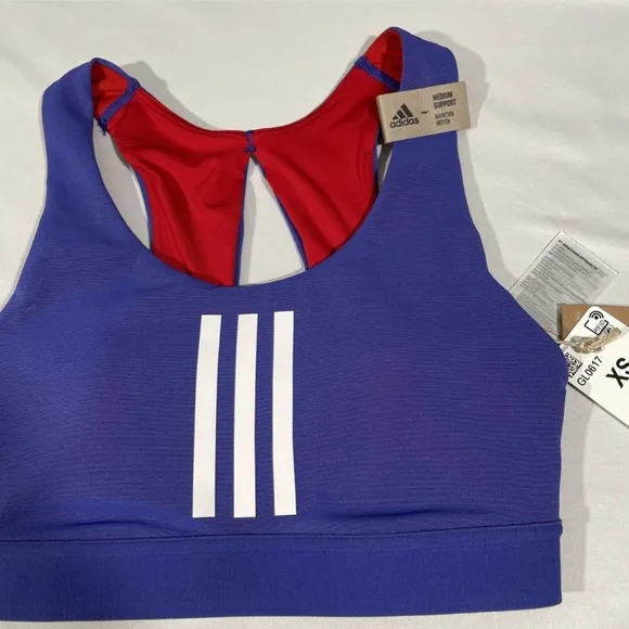 NWT Adidas [ XS ] Believe This‎ Primeblue Sports Bra in Scarlet Night