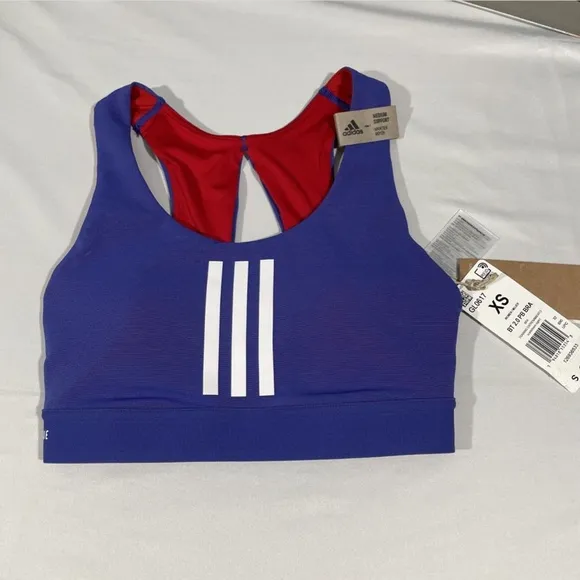 NWT Adidas [ XS ] Believe This‎ Primeblue Sports Bra in Scarlet Night