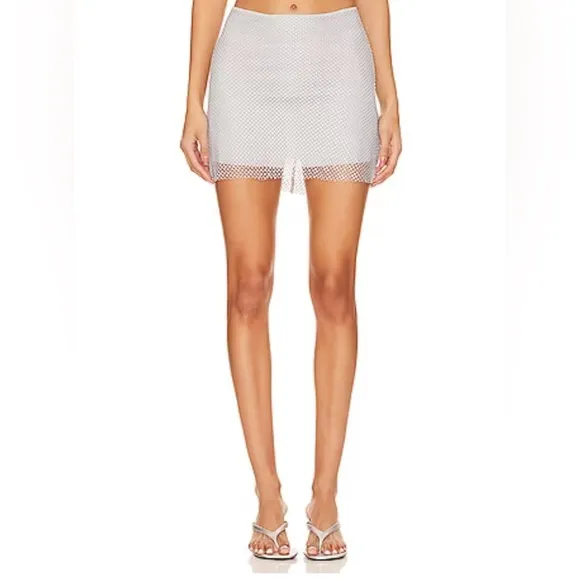 NWT WeWoreWhat Crystal Mini Skirt