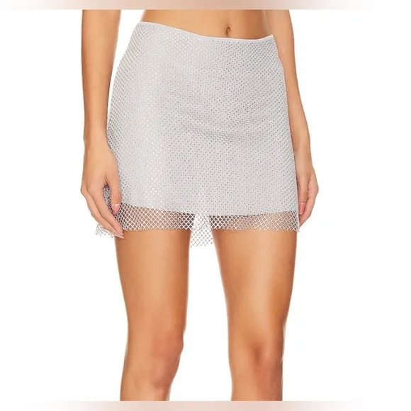 NWT WeWoreWhat Crystal Mini Skirt