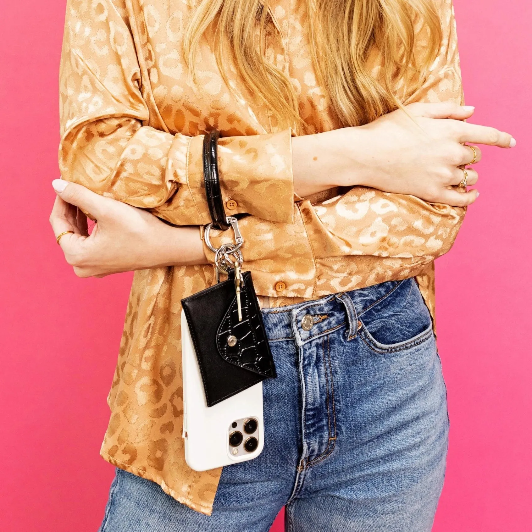O-ring Mini Envelope Wallet Black