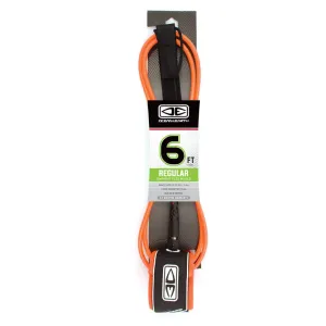 Ocean & Earth Regular Moulded Leash 6ft - Orange