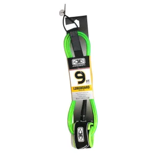 Ocean & Earth Regular Moulded Longboard Leash 9ft - Green