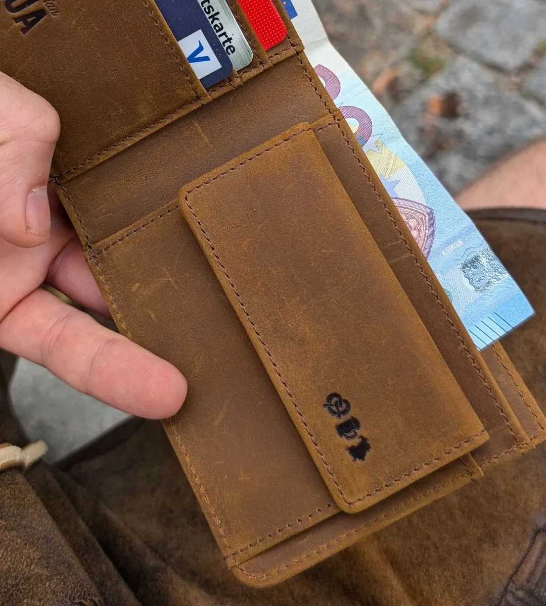 Oktoberfest™️ Ledergeldbeutel, braun