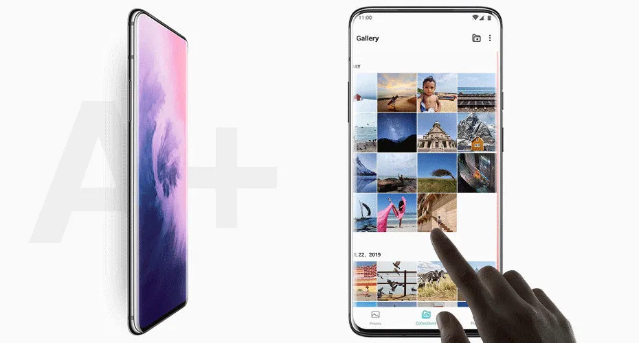 OnePlus 7 Pro 8GB RAM 256GB ROM Smartphone 6.67 Inch Fluid AMOLED Display Fingerprint UFS 3.0 NFC Star fog blue