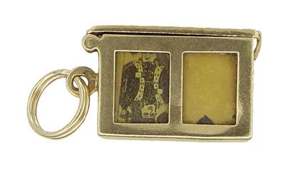 Opening Movable Deck of Cards Charm in 14 Karat Gold