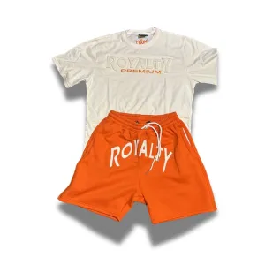 Orange Shorts Set Royalty kids