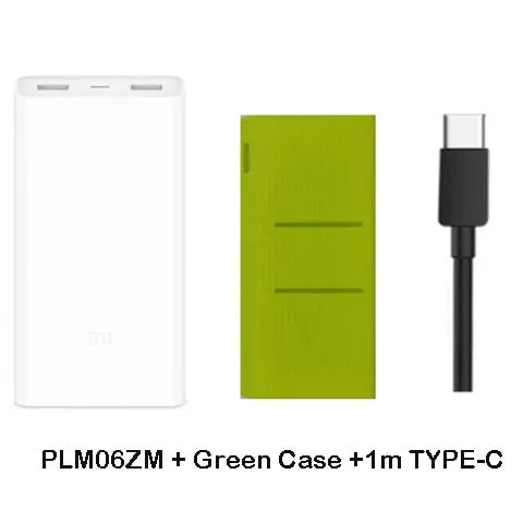 Original Xiaomi Power Bank 20000mAh 2C External Battery portable charging Dual USB QC3.0Mi 20000 mAh Powerbank charger for phone