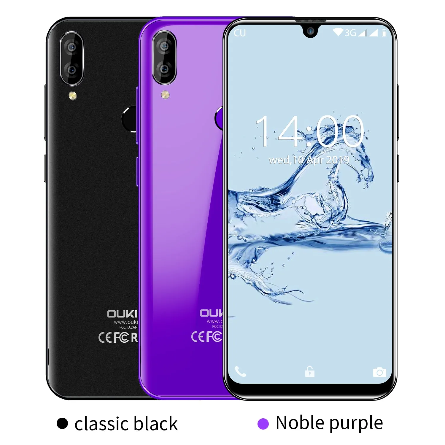 Oukitel C16 Android 5.71 inch 2600mAh Battery 5MP 8MP 1280x720 Resolution 2GB 16GB Mobile Phone Smartphone purple