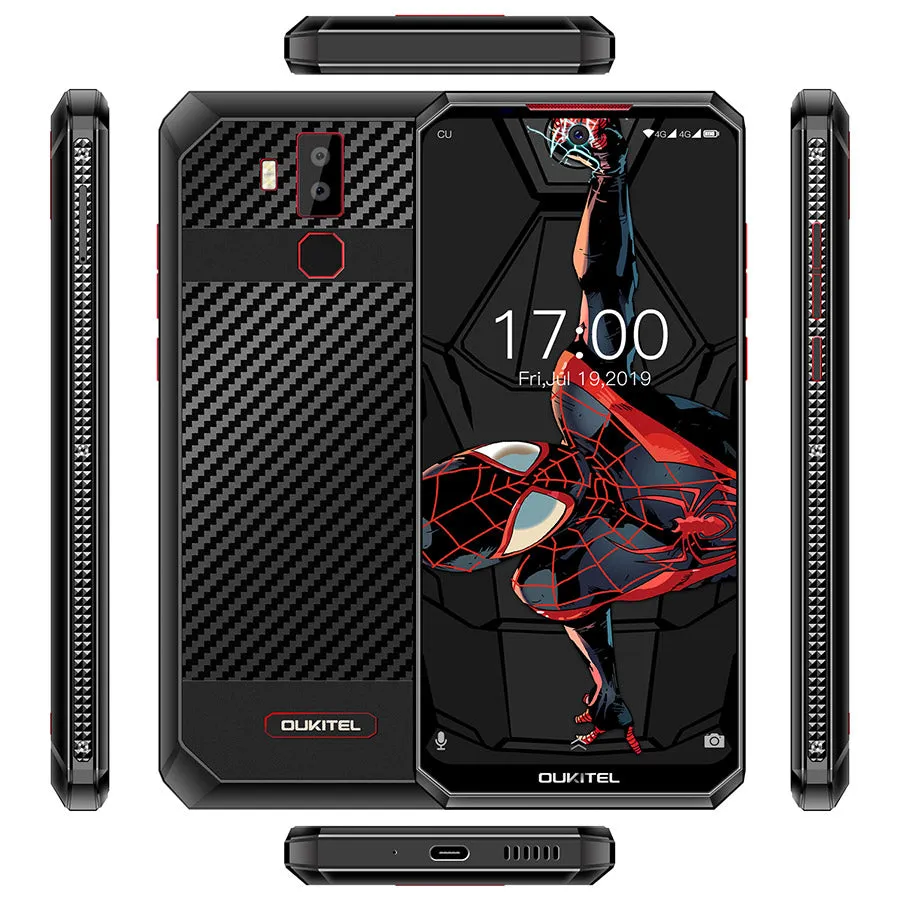 Oukitel K13 Pro Quad Core 6.41 inch 11000mAh Battery 8MP 16MP Camera 1560x720 Resolution 64GB 4GB Mobile Phone Smartphone black