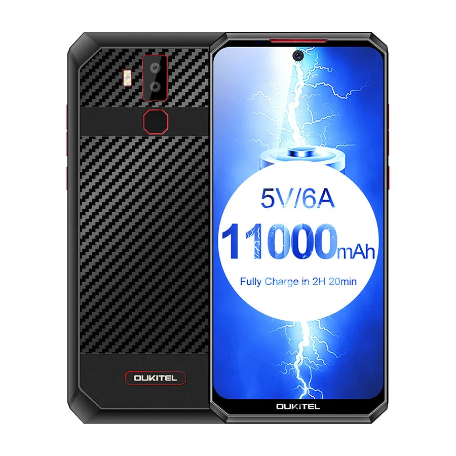 Oukitel K13 Pro Quad Core 6.41 inch 11000mAh Battery 8MP 16MP Camera 1560x720 Resolution 64GB 4GB Mobile Phone Smartphone black